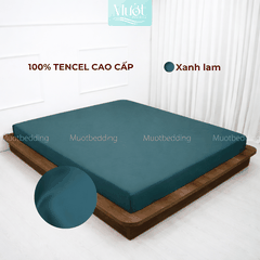 Ga giường kích thước 2m2x2m Lụa Tencel 60s cao cấp trơn màu, drap bo chun