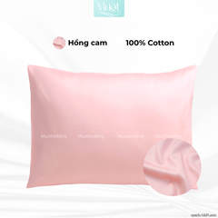Vỏ gối nằm Cotton Satin trơn size 48x74cm 60x80cm 45x130cm Mướt Bedding, thấm hút mồ hôi, dùng cho gia đình, khách sạn