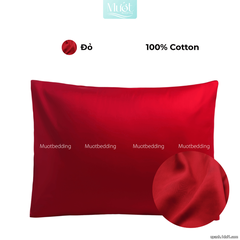 Vỏ gối nằm Cotton Satin trơn size 50x70cm 45x65cm 40x60cm 35x50cm Mướt Bedding, thấm hút mồ hôi, dùng cho gia đình, khách sạn