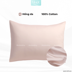 Vỏ gối nằm Cotton Satin trơn size 50x70cm 45x65cm 40x60cm 35x50cm Mướt Bedding, thấm hút mồ hôi, dùng cho gia đình, khách sạn