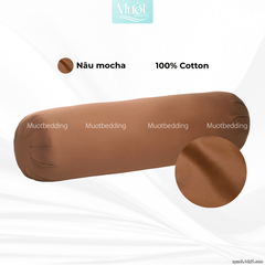 Vỏ gối ôm 100% Cotton Satin size 35x100 Mướt Bedding chất liệu áo gối ôm cao cấp, đa dạng màu