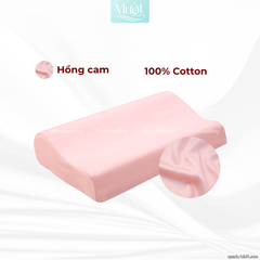 Vỏ gối cao su non Cotton Satin Mướt Bedding trơn màu cao cấp, bao áo gối Memory Foam đầy đủ size