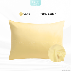 Vỏ gối nằm Cotton Satin trơn size 48x74cm 60x80cm 45x130cm Mướt Bedding, thấm hút mồ hôi, dùng cho gia đình, khách sạn