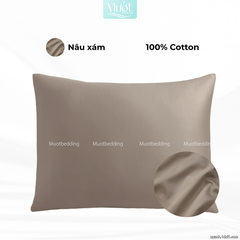 Vỏ gối nằm Cotton Satin trơn size 48x74cm 60x80cm 45x130cm Mướt Bedding, thấm hút mồ hôi, dùng cho gia đình, khách sạn