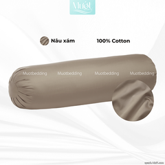 Vỏ gối ôm 100% Cotton Satin size 35x100 Mướt Bedding chất liệu áo gối ôm cao cấp, đa dạng màu