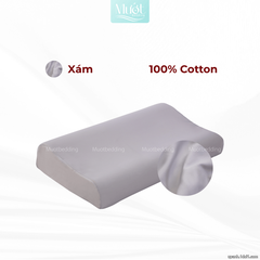 Vỏ gối cao su non Cotton Satin Mướt Bedding trơn màu cao cấp, bao áo gối Memory Foam đầy đủ size