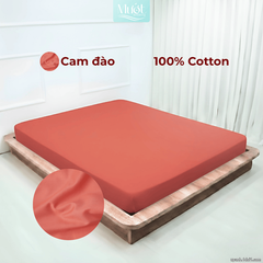 Ga giường Cotton Satin nhiều kích thước  Mướt Bedding, drap 100% cotton cao cấp trơn màu