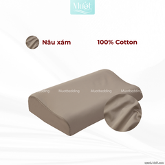 Vỏ gối cao su non Cotton Satin Mướt Bedding trơn màu cao cấp, bao áo gối Memory Foam đầy đủ size