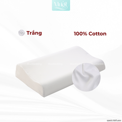Vỏ gối cao su non Cotton Satin Mướt Bedding trơn màu cao cấp, bao áo gối Memory Foam đầy đủ size