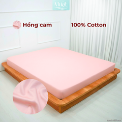 Ga giường Cotton Satin nhiều kích thước  Mướt Bedding, drap 100% cotton cao cấp trơn màu