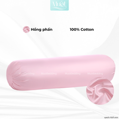 Vỏ gối ôm 100% Cotton Satin size 35x100 Mướt Bedding chất liệu áo gối ôm cao cấp, đa dạng màu