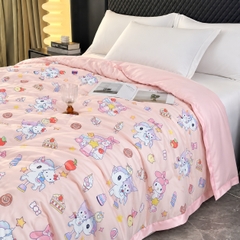 Chăn chần lẻ hoạ tiết mùa hè cao cấp size ngẫu nhiên, lụa tencel mềm, mịn, thoáng mát( Riêng trong Livestream)