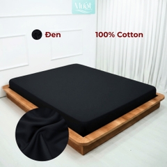 Ga giường Cotton Satin kích thước 1m6x2m Mướt Bedding, drap 100% cotton cao cấp trơn màu