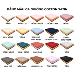 Ga giường kích thước 1m2x2m Cotton Satin Mướt bedding chất liệu 100% cotton cao cấp