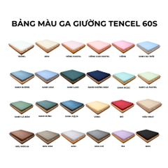 Ga giường kích thước 1m2x2m Lụa Tencel 60s Mướt Bedding cao cấp trơn màu, bo chun