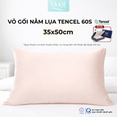 Vỏ gối nằm cho bé Lụa Tencel 60s trơn màu 35x50cm Mướt Bedding áo gối 100% Tencel, an toàn cho da, mềm mịn, thoáng mát