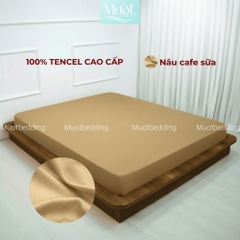 Ga giường kích thước 1m8x2m Lụa Tencel 60s Mướt Bedding cao cấp trơn màu, bo chun