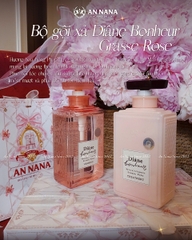 Bộ dầu gội xả Diane Bonheur Grasse Rose Phục hồi hư tổn, dưỡng tóc mềm mượt 500ml