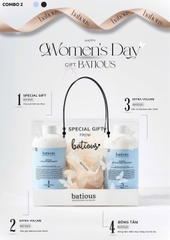 Bộ dầu gội xả Giảm dầu nhờn, làm phồng chân tóc BATIOUS Extra Volume 500ml - xanh