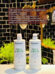 Bộ Gội Xả Dưỡng Xoăn Goldwell Curls & Waves Cấp Ẩm Chuyên Sâu Tóc Bồng Bềnh