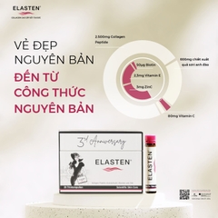 Collagen Elasten Giúp Da Căng Mịn, Chống Lão Hóa, Hỗ Trợ Tóc Chắc Khỏe Hộp 30 ốngx25ml