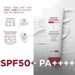 Kem Chống Nắng Phổ Rộng Eviralab Nâng Tone Trắng Hồng Glowy SPF50+ 50ml