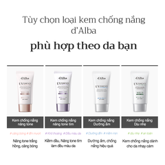 Kem Chống Nắng Nâng Tông (Tím) d'Alba Waterfull Tone-Up SPF50+ 50ml