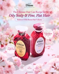 Bộ dầu gội xả Moist Diane Extra Volume & Scalp Làm phồng tóc, phục hồi dưỡng tóc mượt 450ml