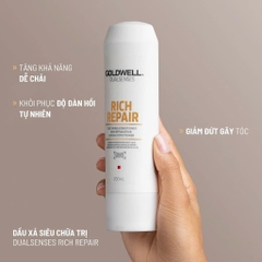 Bộ Gội Xả Phục Hồi Tóc Hư Tổn Goldwell Rich Repair Giảm Khô Xơ, Chẻ Ngọn