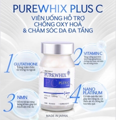 Viên uống hỗ trợ trắng da Hayari PureWhix Plus C Nhật Bản cải thiện lão hóa da 180 viên
