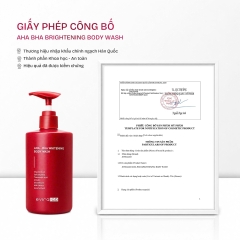 Sữa Tắm Dưỡng Sáng Eviralab AHA-BHA Britening Sạch sâu, Cấp ẩm mịn màng 300ml