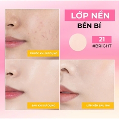 Phấn Nước Che Khuyết Điểm Belle Lanco High-Cover Pure Cushion Tone 21 Trắng Hồng (kèm lõi)