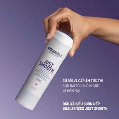 Bộ Gội Xả Dưỡng Tóc Mềm Mượt Goldwell Just Smooth Giảm Xơ Rối, Bóng Mượt