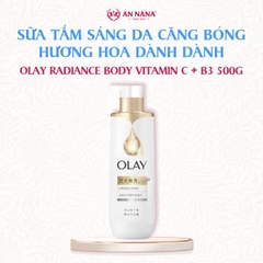 Sữa Tắm Sáng Da OLAY Radiance Vitamin C + B3 Căng bóng, Hương hoa dành dành 500g