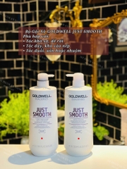 Bộ Gội Xả Dưỡng Tóc Mềm Mượt Goldwell Just Smooth Giảm Xơ Rối, Bóng Mượt