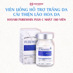 Viên uống hỗ trợ trắng da Hayari PureWhix Plus C Nhật Bản cải thiện lão hóa da 180 viên