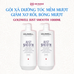 Bộ Gội Xả Dưỡng Tóc Mềm Mượt Goldwell Just Smooth Giảm Xơ Rối, Bóng Mượt