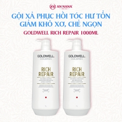 Bộ Gội Xả Phục Hồi Tóc Hư Tổn Goldwell Rich Repair Giảm Khô Xơ, Chẻ Ngọn