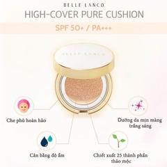 Phấn Nước Che Khuyết Điểm Belle Lanco High-Cover Pure Cushion Tone 21 Trắng Hồng (kèm lõi)