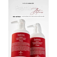 Bộ dầu gội xả Phục hồi hư tổn tóc chắc khỏe, giảm gãy rụng BATIOUS ULTIMATE 500ml - đỏ