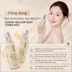 Toner Xịt Khoáng Huskin Helichrysum Cấp Ẩm, Kiềm Dầu, Căng Bóng Da 150ml