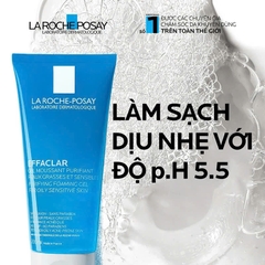 Gel Rửa Mặt Sạch Sâu La Roche-Posay Effaclar Foaming cho Da Dầu, Nhạy Cảm 50ml