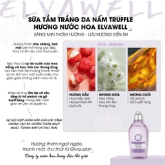 Sữa Tắm Nước Hoa Trắng hồng rạng rỡ Niacinamide Elvawell 250ml - Hương Soul Healing nhẹ nhàng