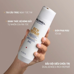 Bộ Gội Xả Phục Hồi Tóc Hư Tổn Goldwell Rich Repair Giảm Khô Xơ, Chẻ Ngọn