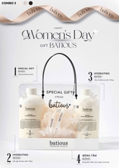 Bộ dầu gội xả Giúp tóc mềm mượt, Phục hồi chẻ ngọn BATIOUS Hydrating 500ml - trắng