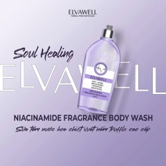 Sữa Tắm Nước Hoa Trắng hồng rạng rỡ Niacinamide Elvawell 250ml - Hương Soul Healing nhẹ nhàng