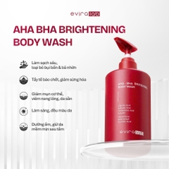 Sữa Tắm Dưỡng Sáng Eviralab AHA-BHA Britening Sạch sâu, Cấp ẩm mịn màng 300ml