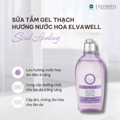 Sữa Tắm Nước Hoa Trắng hồng rạng rỡ Niacinamide Elvawell 250ml - Hương Soul Healing nhẹ nhàng