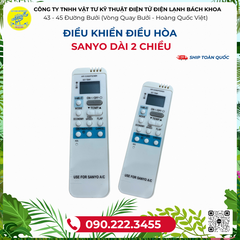 Điều khiển ĐIỀU HÒA  Sanyo dài 2 chiều - 090.222.3455