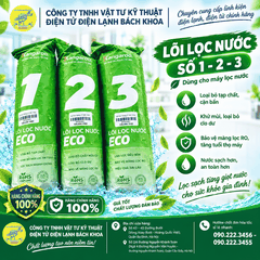 Bộ 3 Lõi Lọc Nước Kangaroo Chính Hãng (Lõi Số 1, 2, 3 ECO)